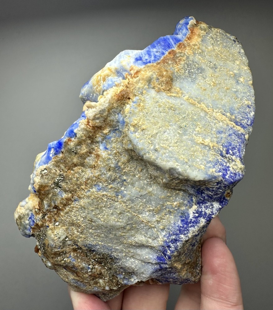 695 Gr. Fluorescent Phosphorescent Blue Hackmanite Crystals Cluster, Forsterite