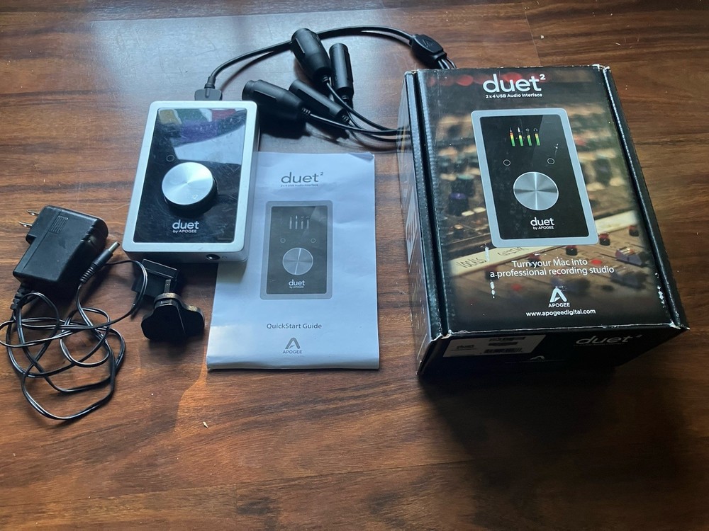 Apogee Duet 2 USB Audio Interface OLED Display w/ Breakout Cable, Box