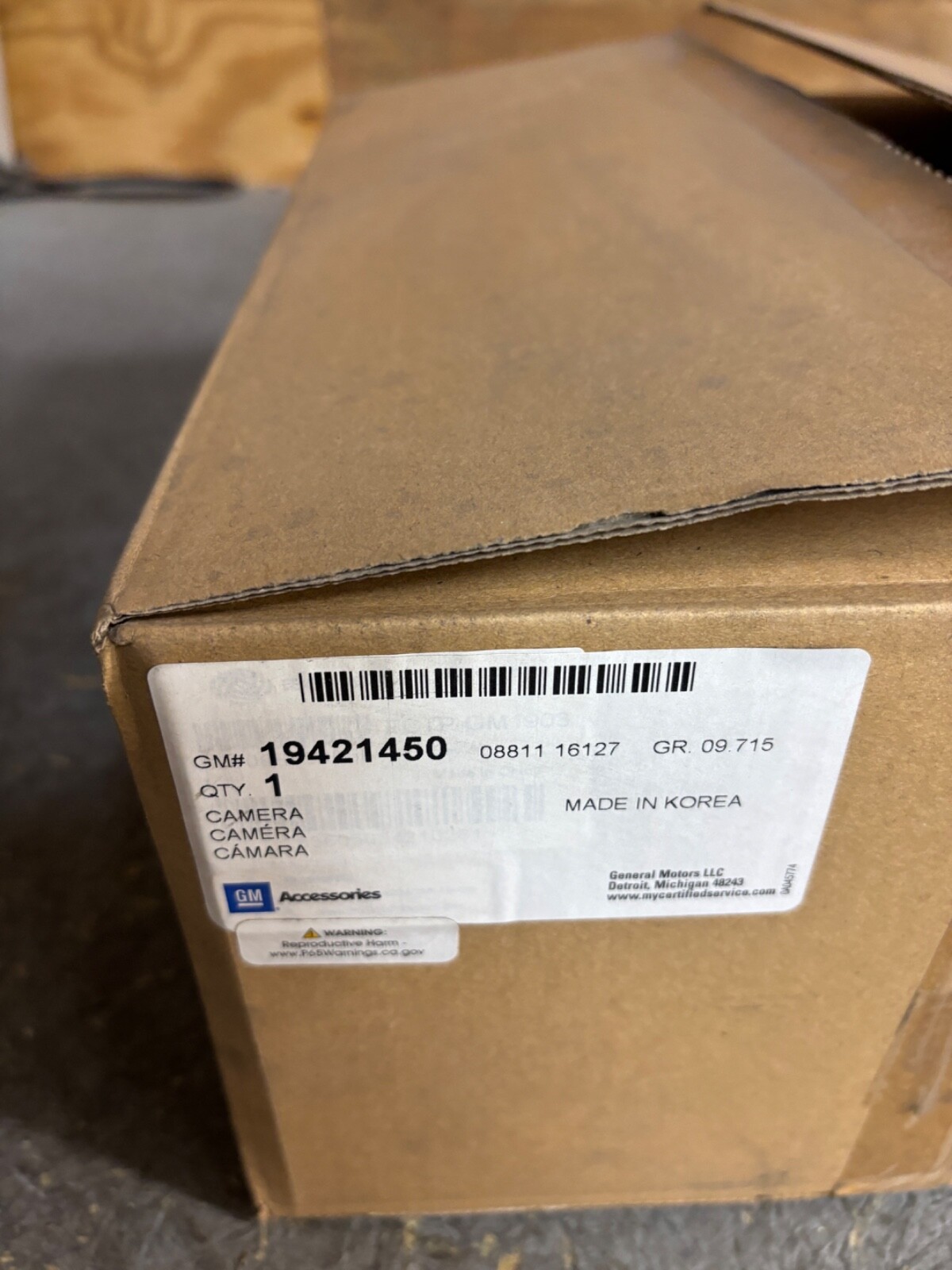 NEW OEM GM INTELLIHAUL 2.0 TRAILER CAMERA FOR CHEVY SILVERADO LD 19-22 19421450