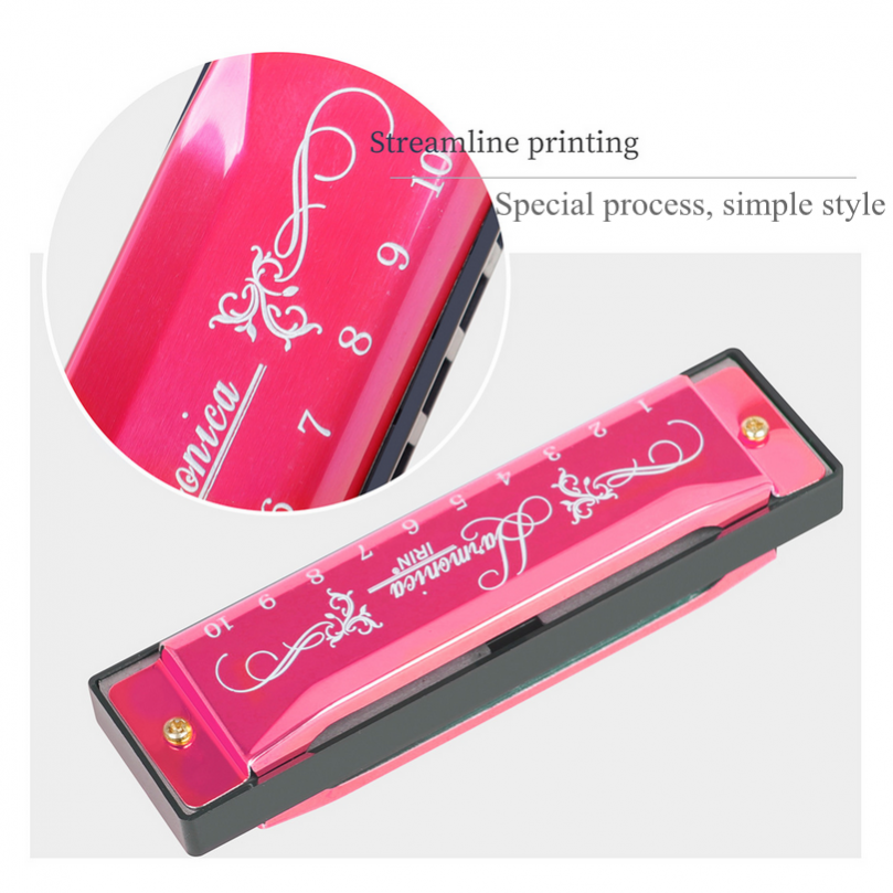 10 Hole 20 Tone KeyC Diatonic Harmonica with Case Gift for Beginner