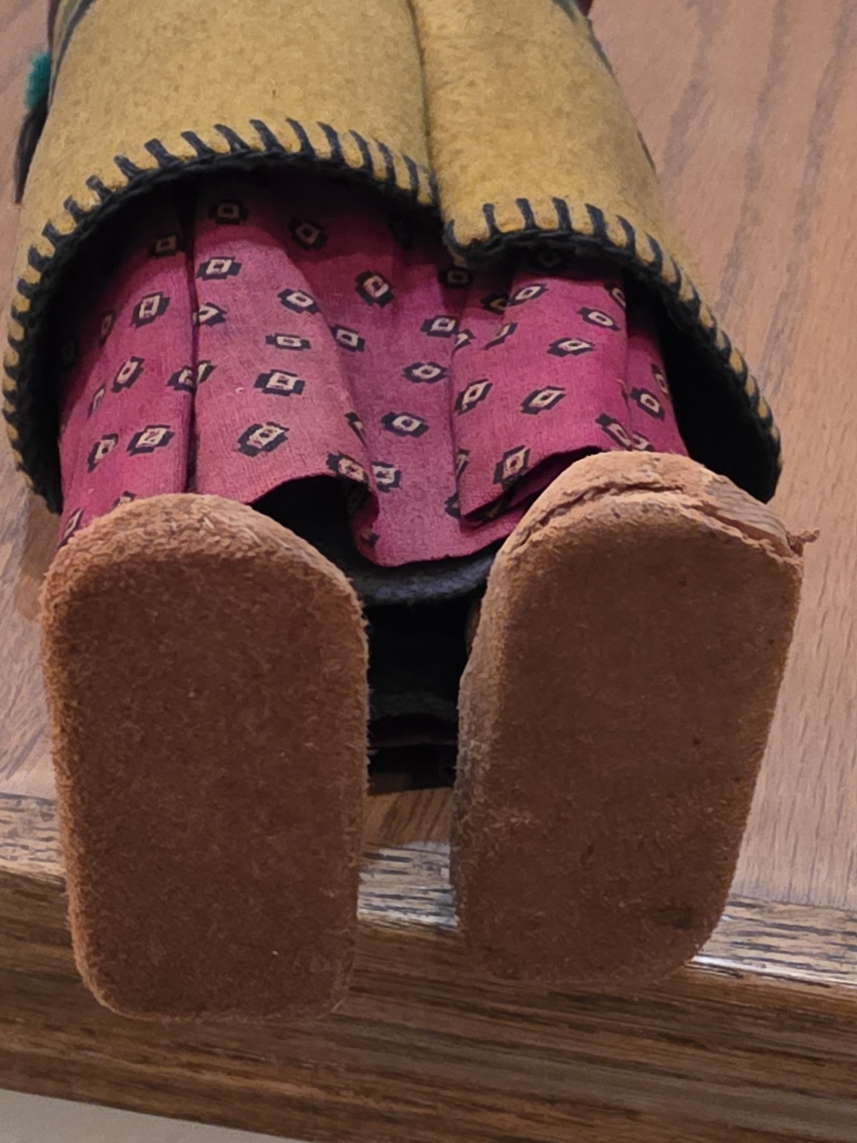 Rare Skookum doll. Left looker with twins.