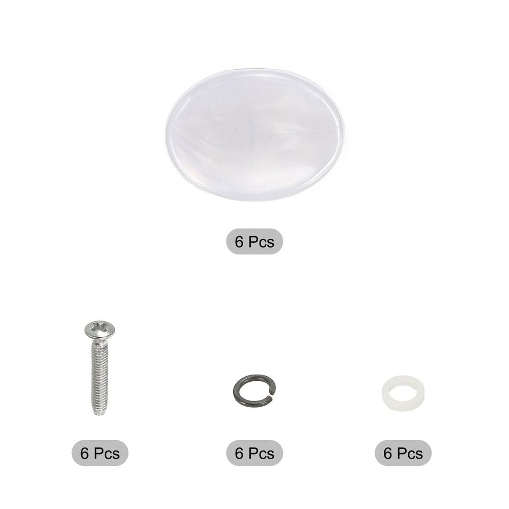 Guitar Tuning Peg Button Machine Head Oval Concave Acrylic Button White