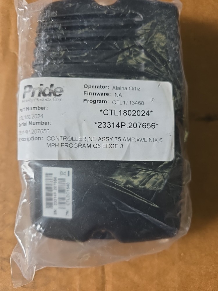Pride Mobility CONTROLLER,NE,ASSY,75 A,6 MPH PROGRAM,Q6 EDGE 3 #CTL1802024