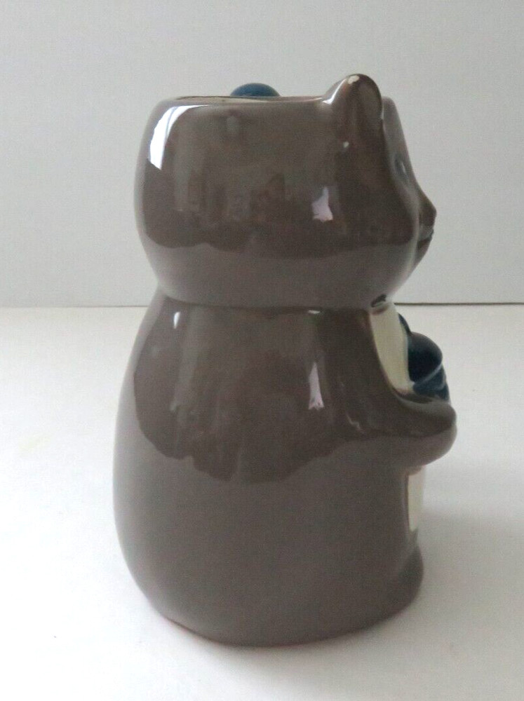 Holiday Home Gray Squirrel Ceramic Mug Cup Blue Tail New
