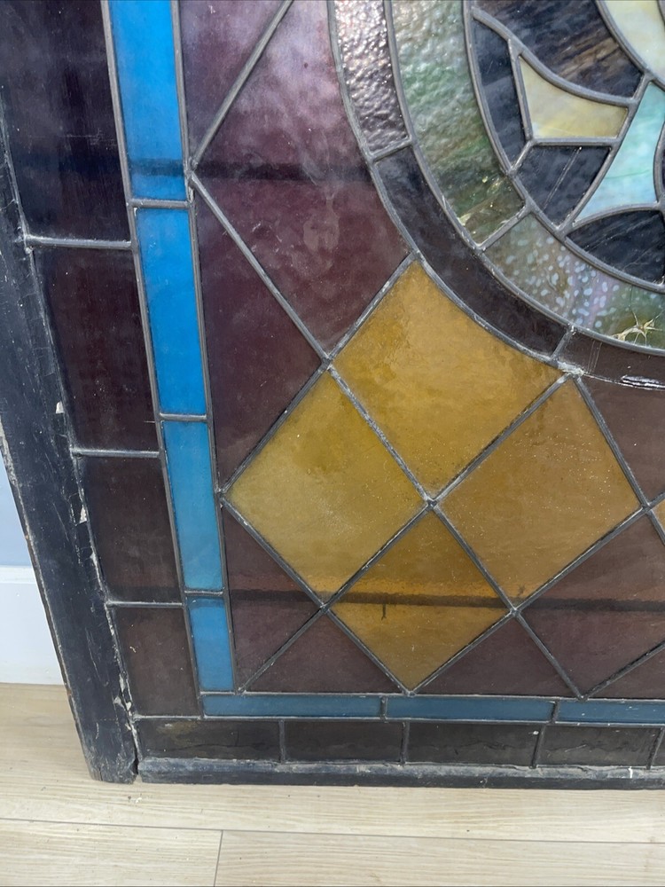 Antique Leaded Glass Window 36x48”