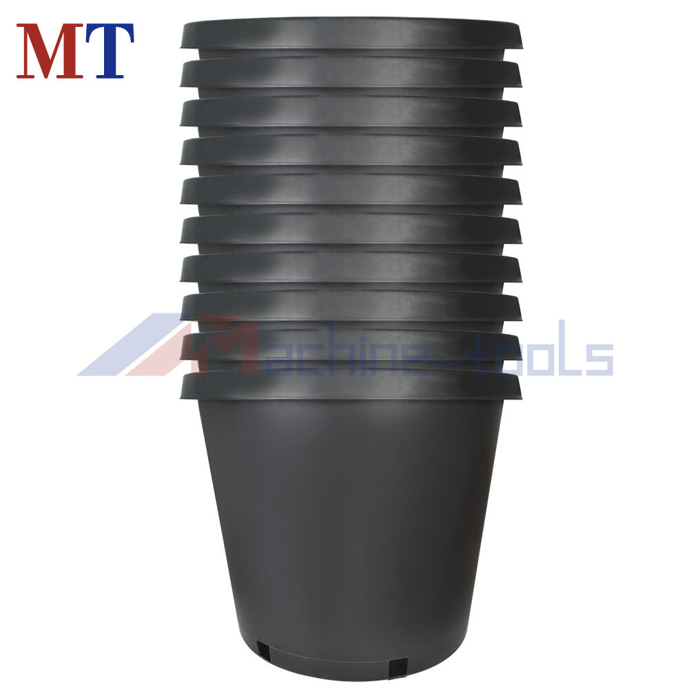 10 Pack 15 Gallon Plastic Nursery Pots Heavy Duty Garden Plant Nutrition Pot