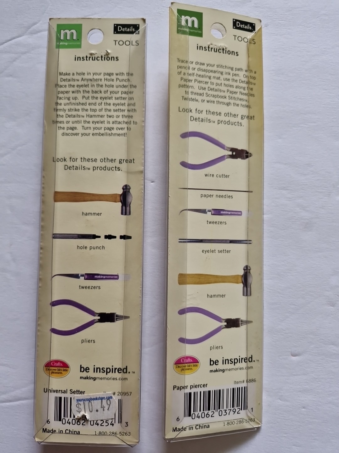 MAKING MEMORIES Scrapbooking Tool Universal Eyelet Setter & Paper Piercer - NEW