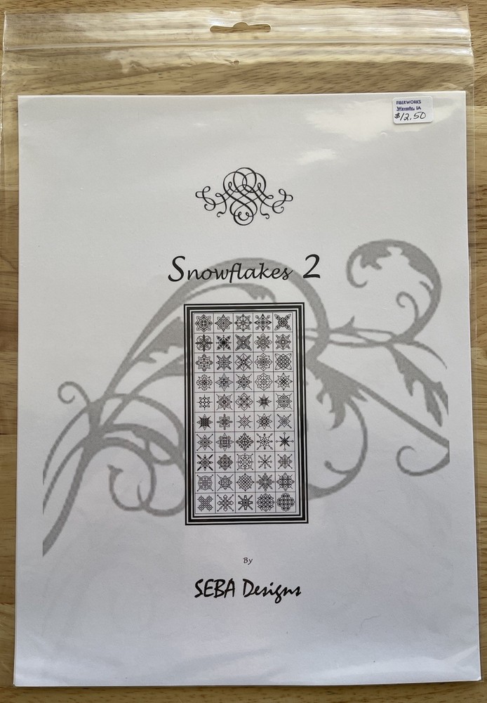 SEBA Designs SNOWFLAKES 2 Blackwork Needlepoint Chart Pattern