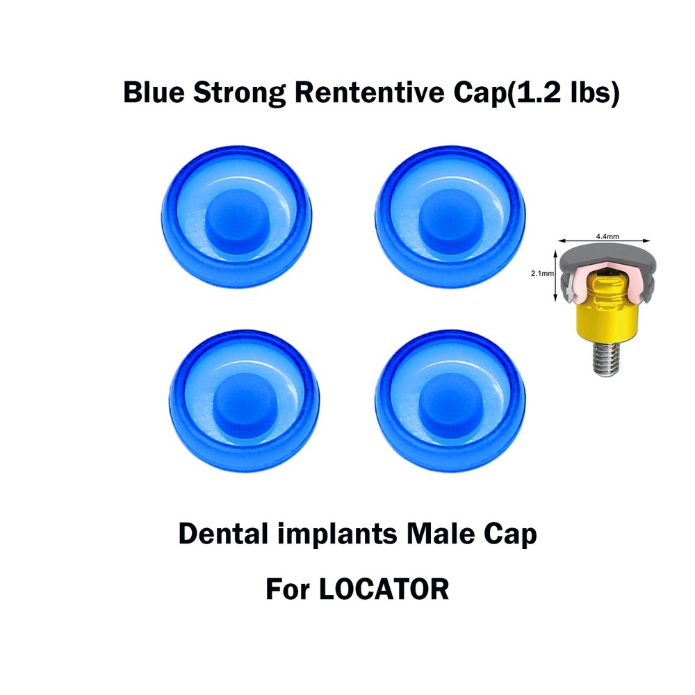 US Dental Overdenture Locator Abutment Retention Male Cap Processing Inserts Set
