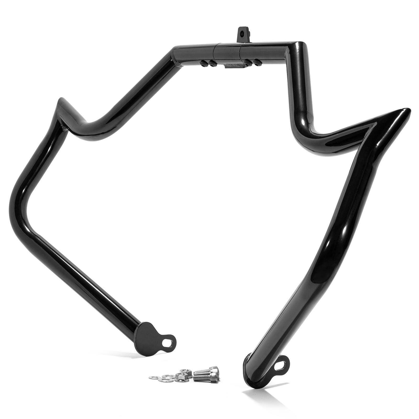 Black 1.25 Engine Guard Highway Crash Bar For Harley Touring Electra Glide 09-22