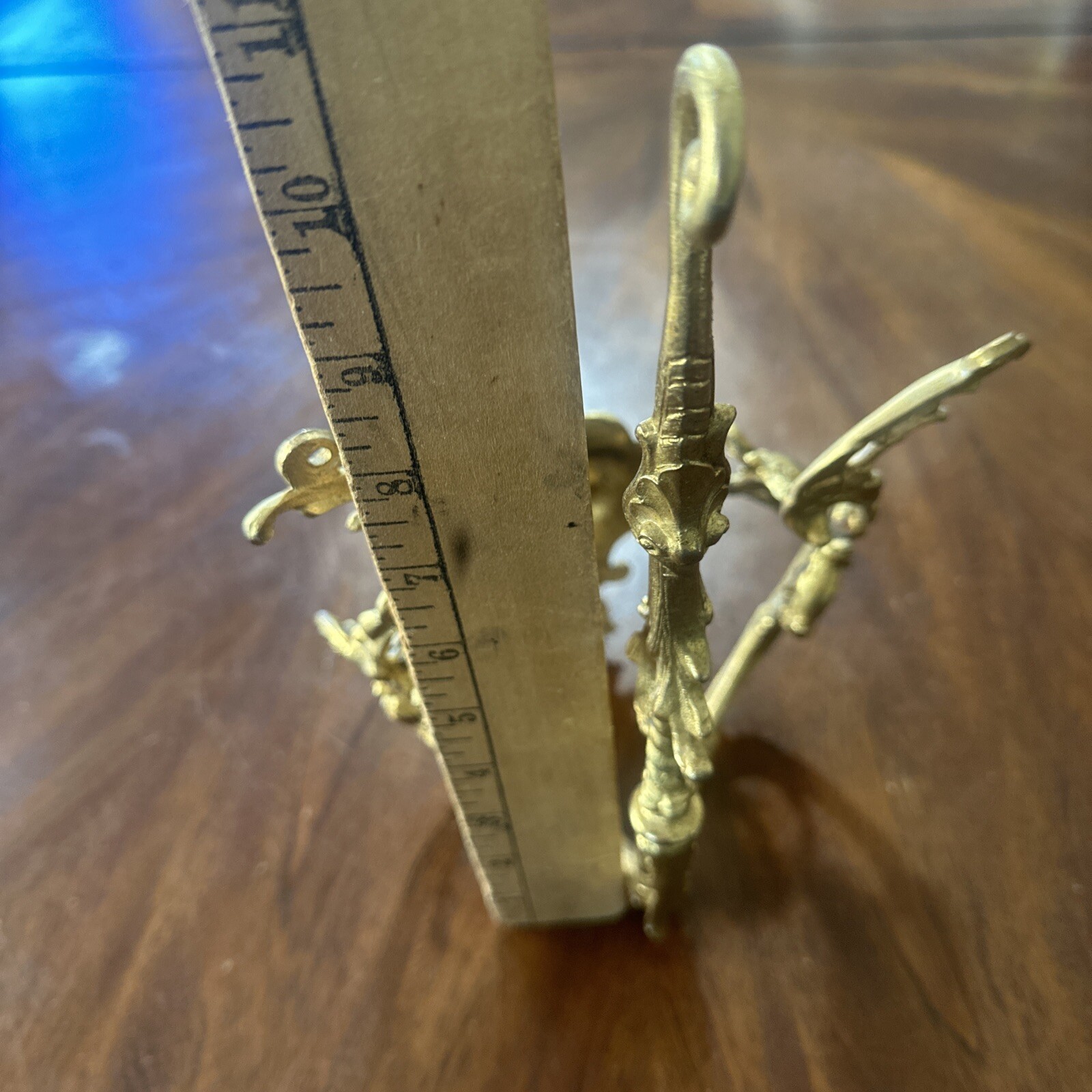 Vintage Brass Victorian Wine Holder Jesus Head