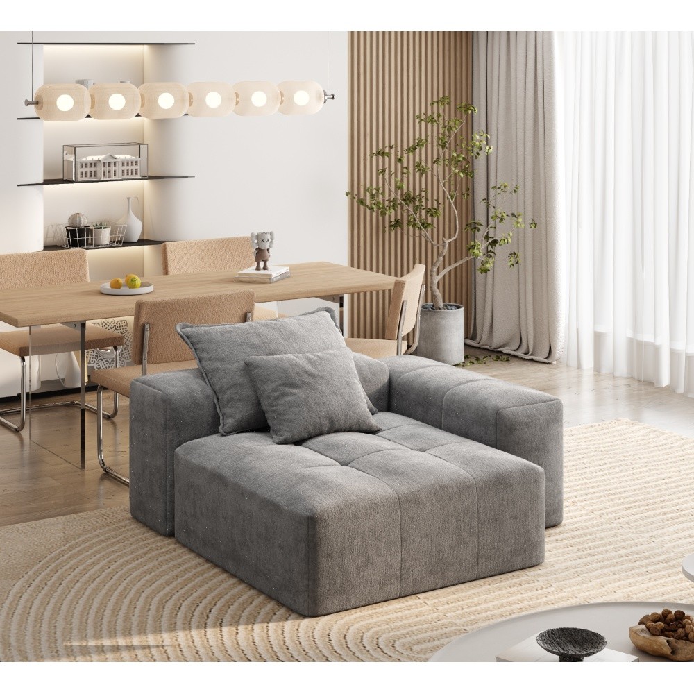 Large Blue Chenille Modular Sectional Sofa, 30+ Configurations, Free Ship