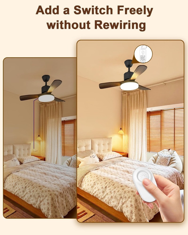 Thinkbee Wireless Light Switch and Receiver Kit - Mini Remote Control Switch ...