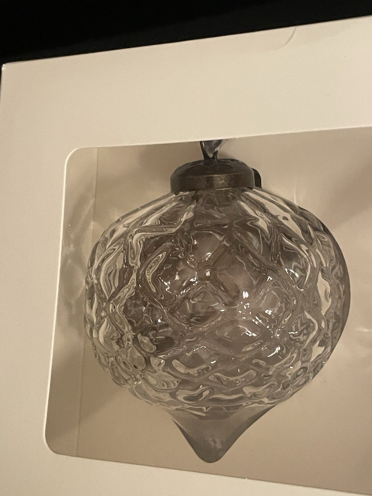 Hearth & Hand Magnolia Ornate Clear Glass Ornaments Set 2025 Holiday Collection