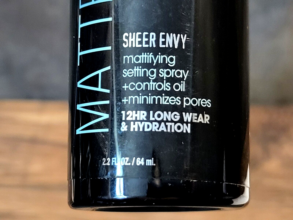 Hard Candy Sheer Envy Mattifying Setting Spray ~ 2.2 oz full size, black bottle