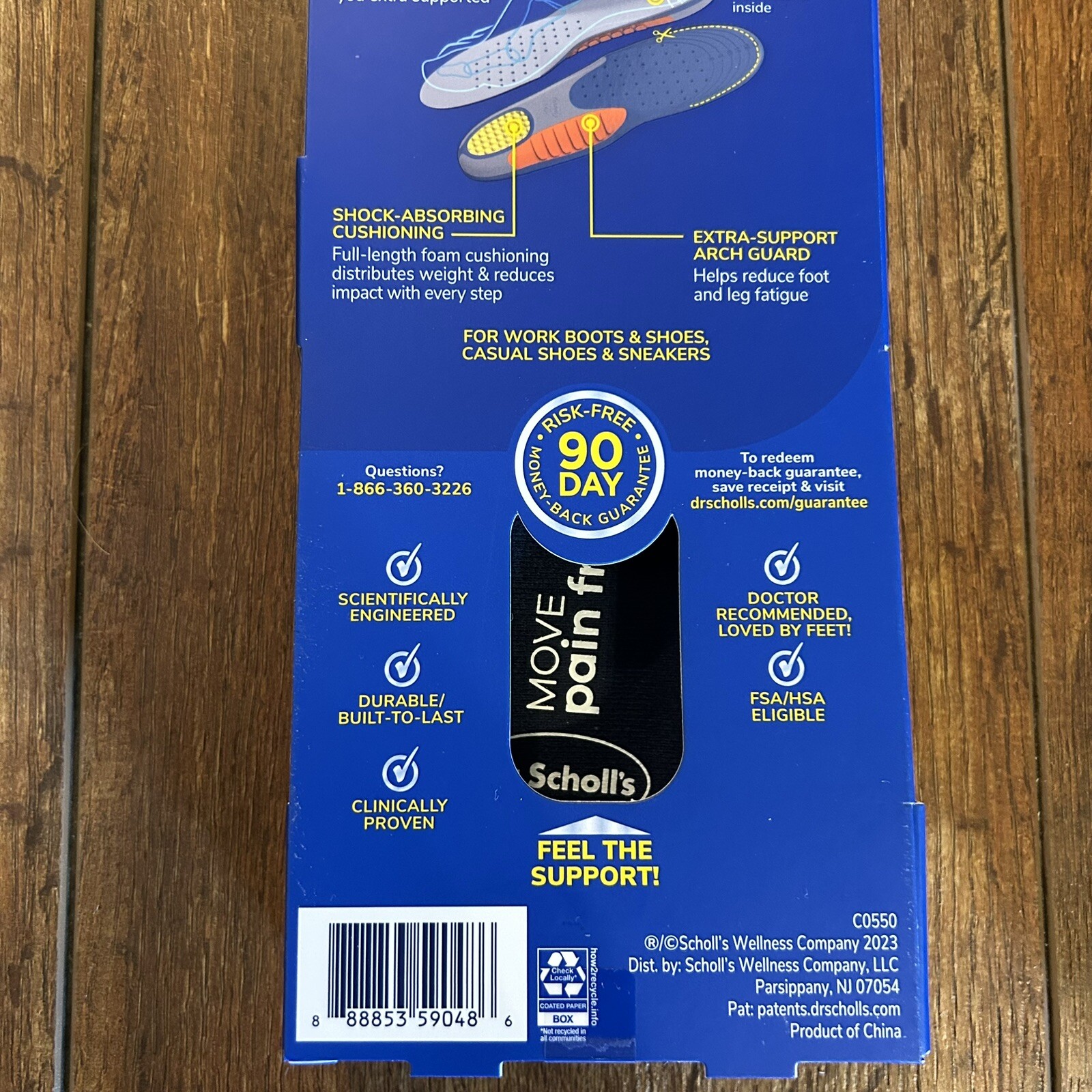 NEW Dr Scholl's Heavy Duty All Day Support Relief Insoles Men's 8-14 / 2 Pack