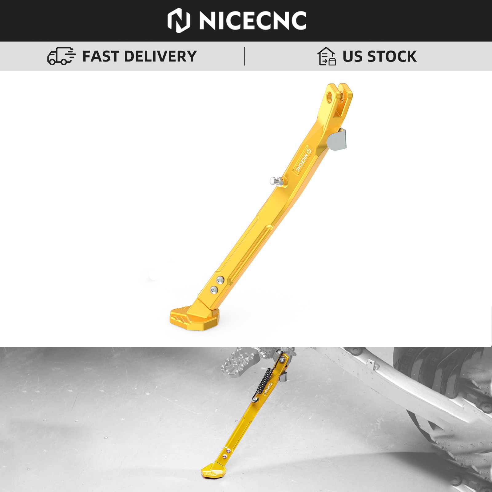 For Suzuki DR-Z DRZ400 E S SM 2000-2024 CNC Adjustable Kick Side Stand Kickstand