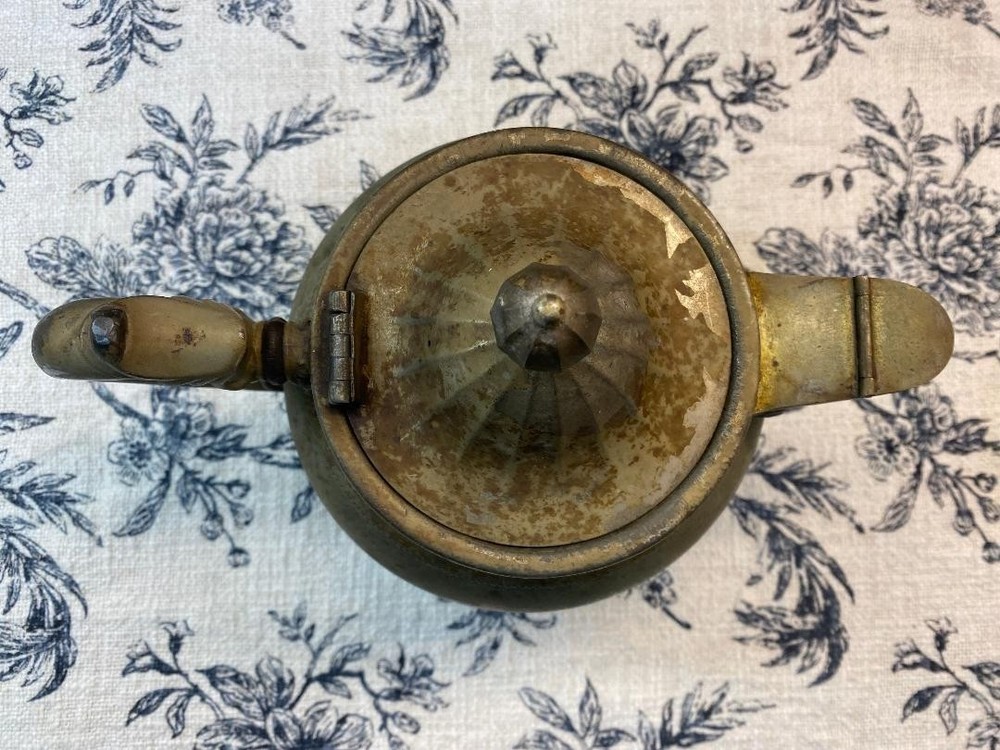 ANTIQUE MANNING BOWMAN & CO. #3 COFFEE/TEA POT ?PEWTER?