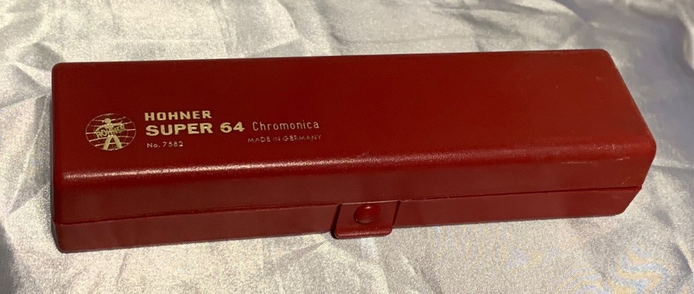 Hohner Super 64 Chromonica w/case Harmonica No. 7582 Made in Germany