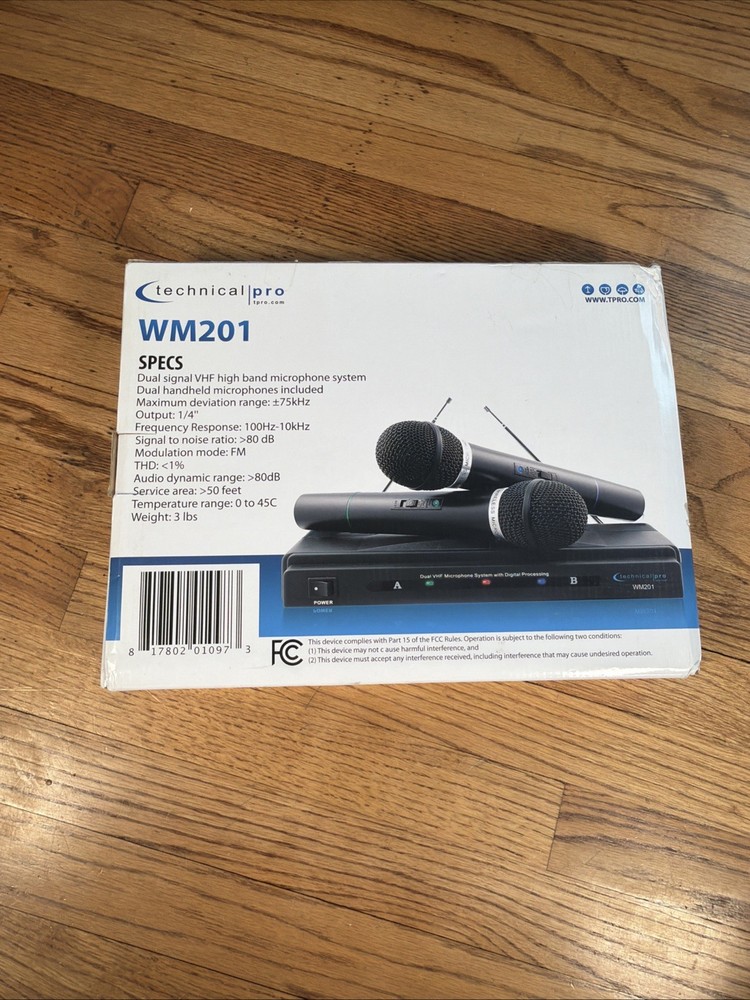 Technical Pro WM201 Dual VHF WIRELESS Microphone System