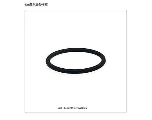2pcs Black White Simple Silicone Rubber One Size, ['Black', 'White']