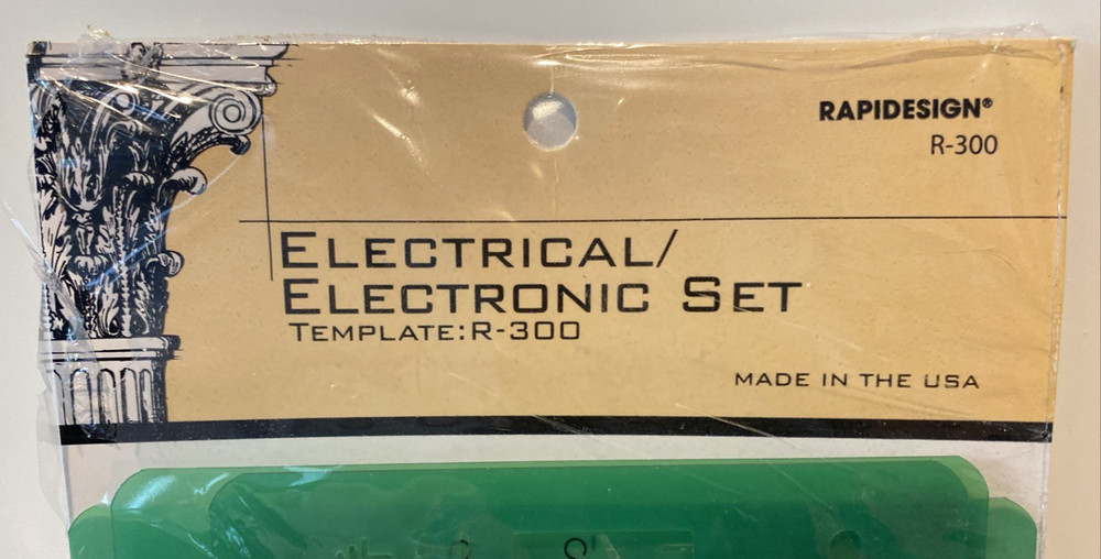 Rapidesign Electrical/Electronics Symbol Templates Set, 3 Templates (R300)