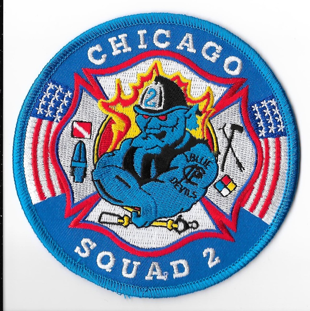 Chicago Fire Department, Illinois Squad 2 Shoulder Patch V1