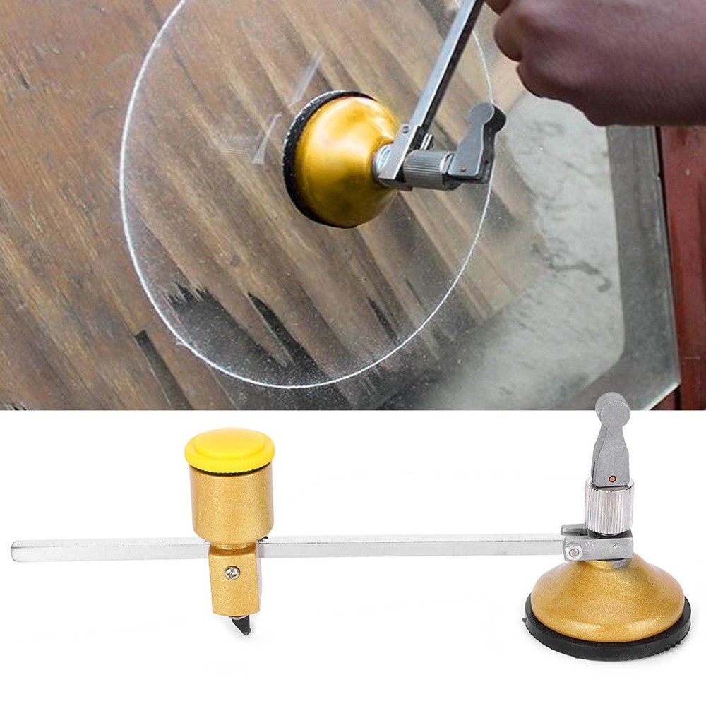 360° Rotation Glass Circle Cutter Compass 40cm Diameter Adjustable Circular Cut⊹