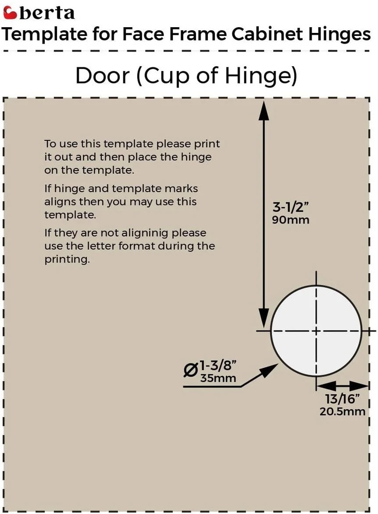 Berta 1 5/16" Overlay 105 Degree Face Frame Cabinet Hinges (30 Pack)