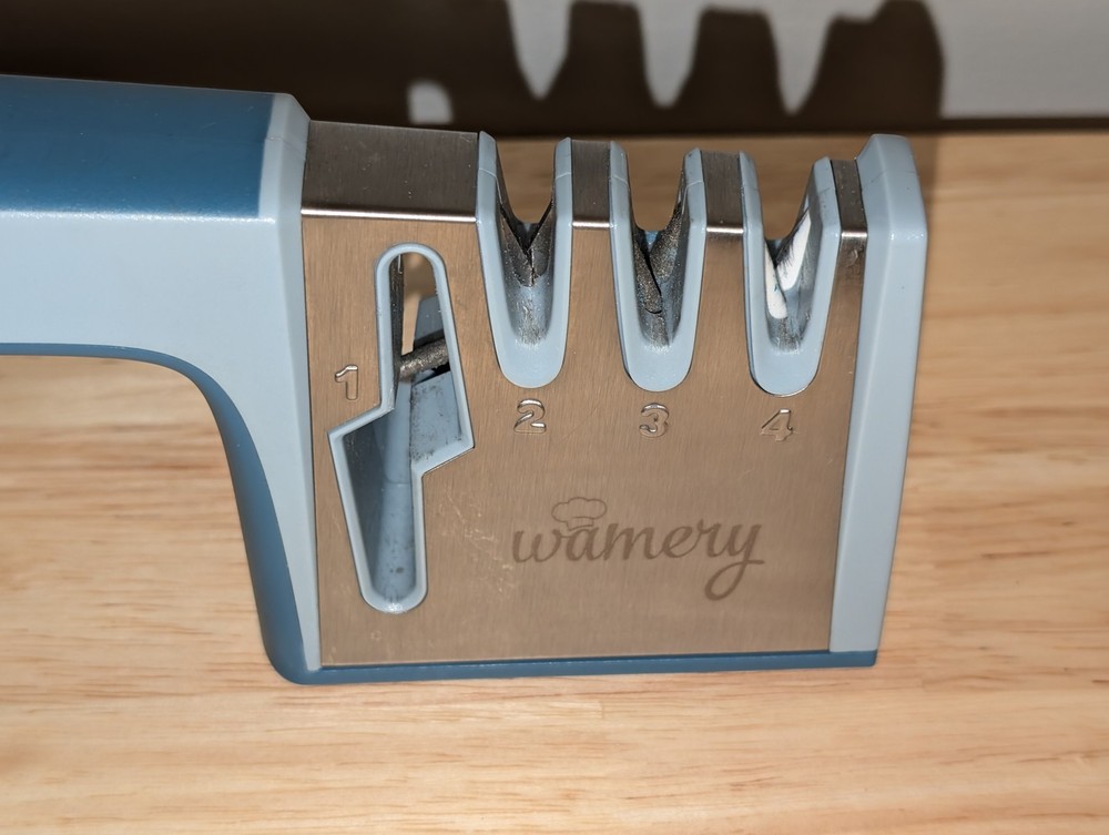 Wamery 4-Stage Knife & Scissors Sharpener Kitchen Knife Sharpener Anti-Slip Base
