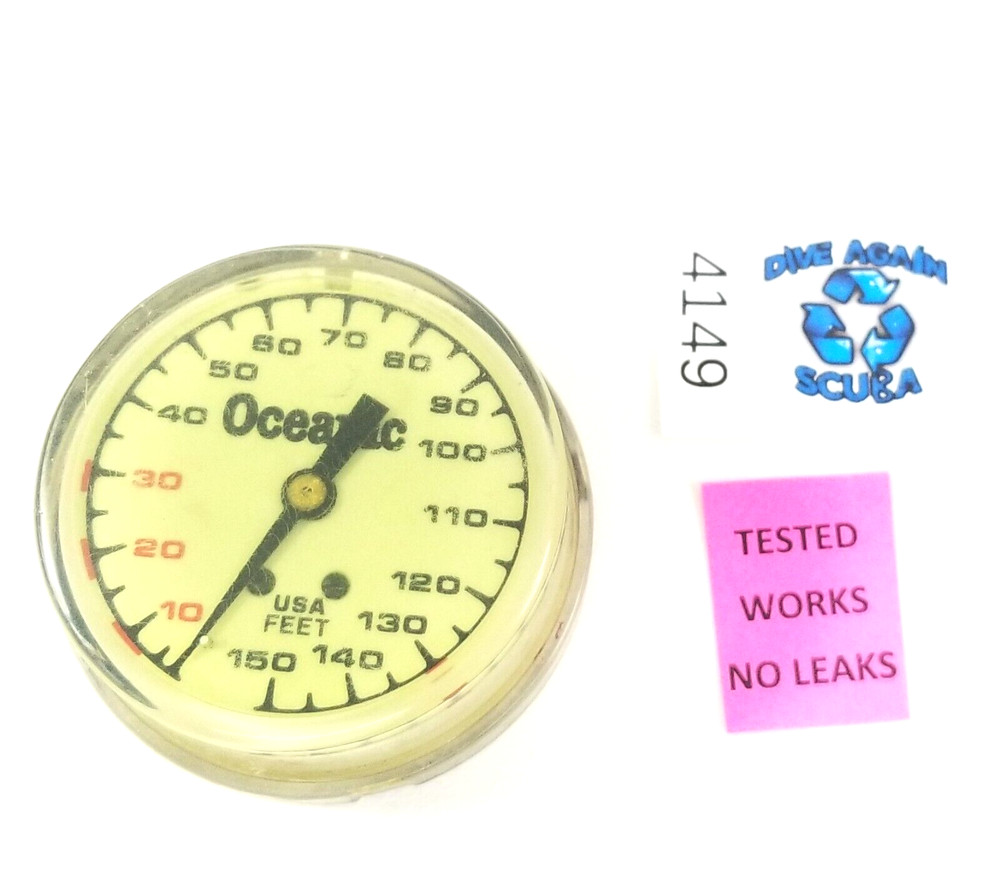Oceanic 150ft Depth Gauge Puck Module Scuba Dive #4149