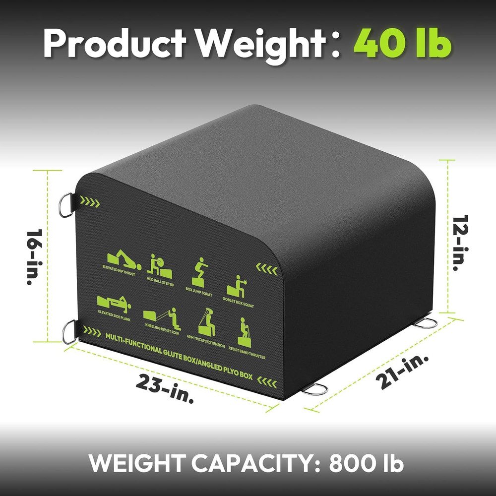 HANDBODE Hip Thrust Bench, Multi-Functional Slip-Free Hip Thrust Machine for Glu