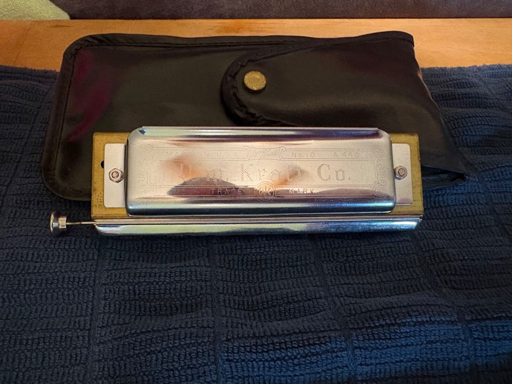 5 vintage Harmonicas. Beautiful instruments