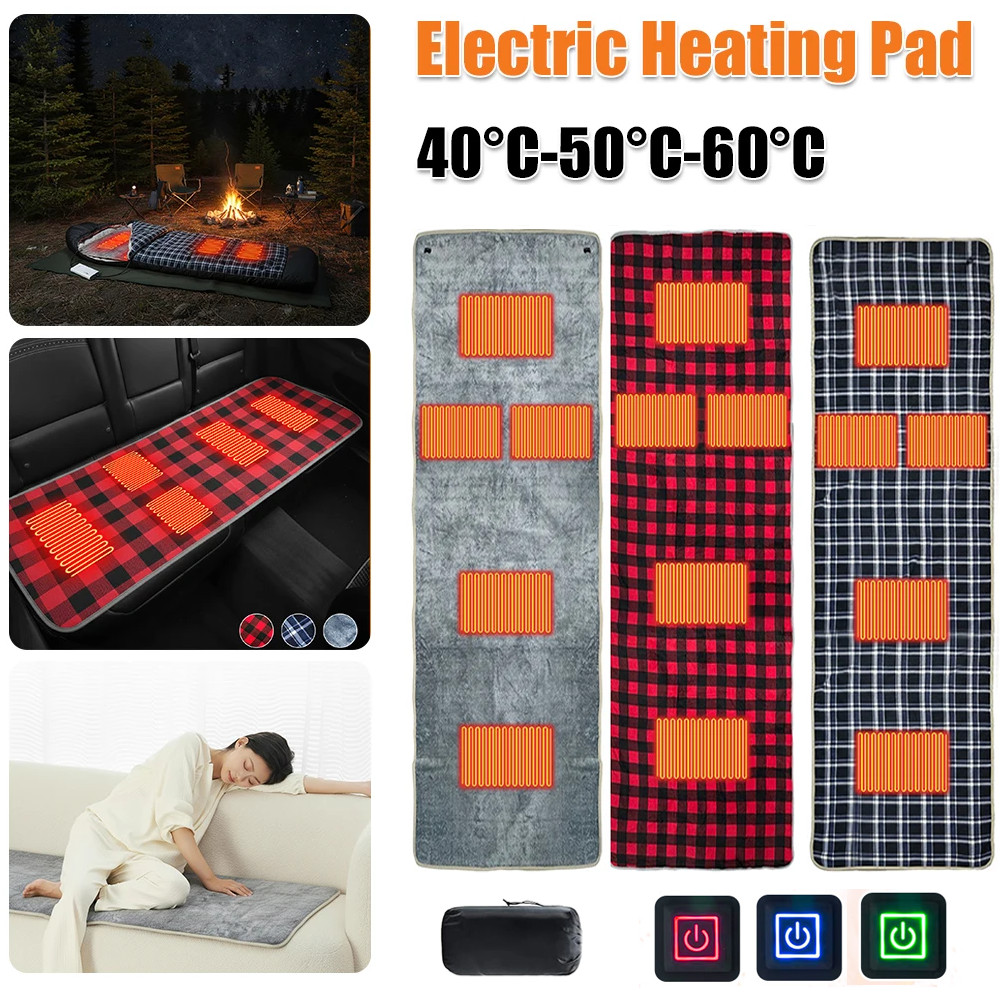 5-Zone Heating Sleeping Bag Pad Adjustable Temperature Heated Sleeping Bag Liner