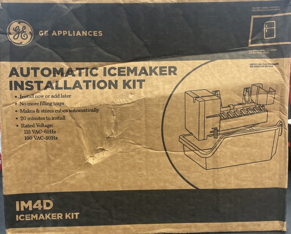 GE  Ice Maker Kit for Top Mount Refrigerators - White (IM4D) - Open Box
