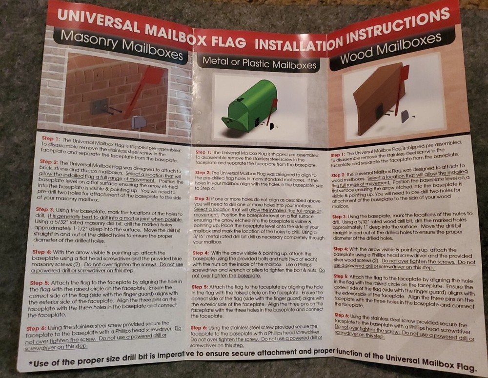 Universal Mailbox Flag