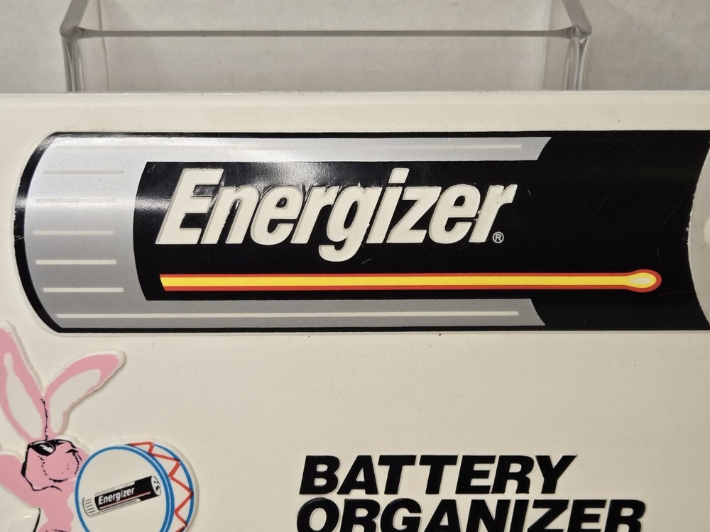 Energizer Battery Organizer Storage Case Plastic Insert  Drummer Bunny 9.5"x5.5"