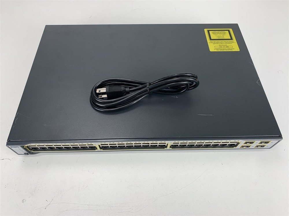 Cisco Catalyst (WS-C3750-48TS-E) 48-Port Rack Mountable Switch Managed Stackable