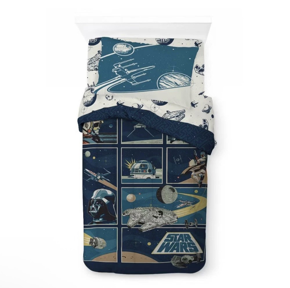 Star Wars Twin Comforter – 86" x 64" Soft Microfiber