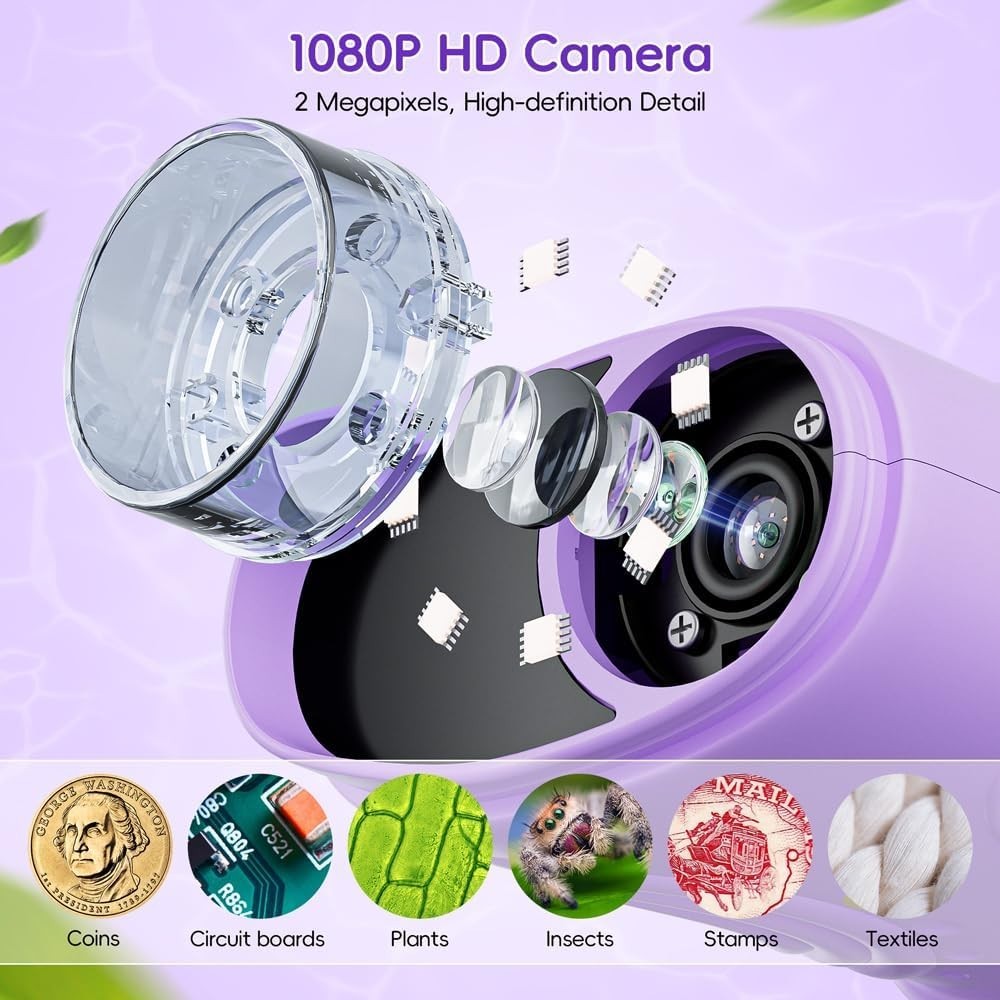 Compact 1000X Mini Pocket Microscope for Kids - Interactive Science Exploration
