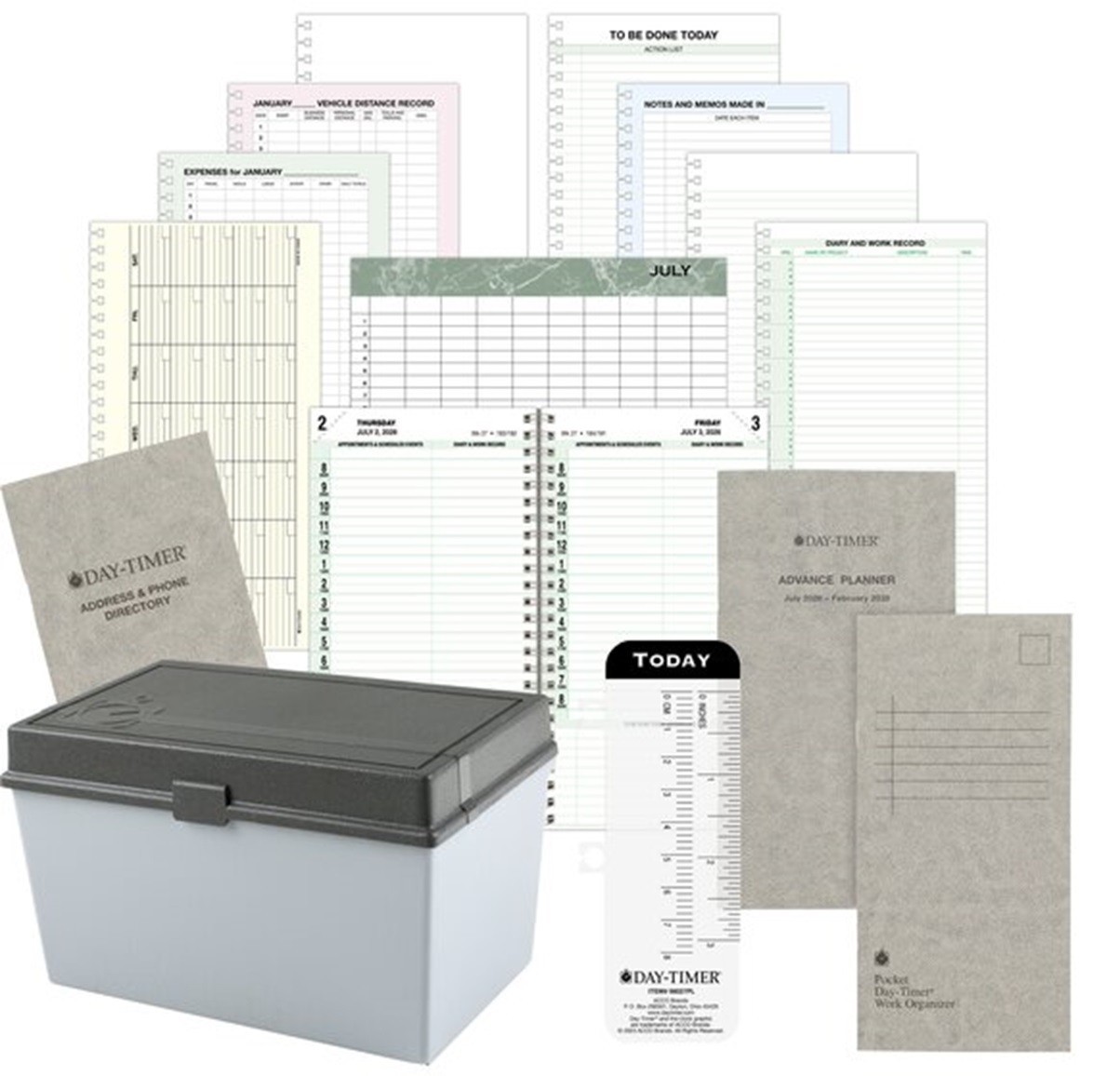 Day-Timer Jul26–Jun27, 1-Page/Day Planner Refill Pocket 3-1/2 x 6-1/2" +Extras