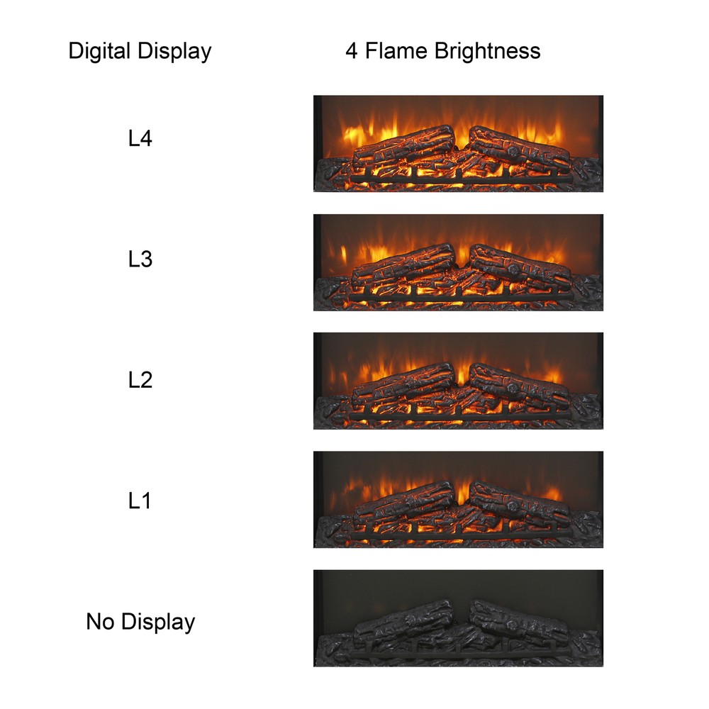 23 inch Electric Fireplace Inserts Recessed 5000 BTU W/ Remote Control and Timer