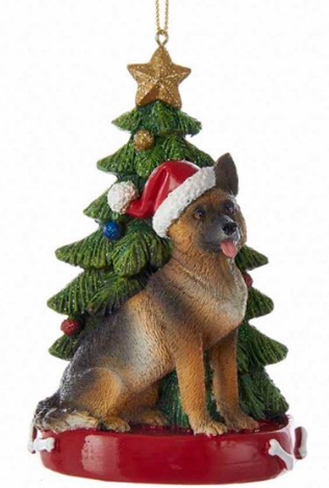 German Shepherd Christmas Tree Ornament
