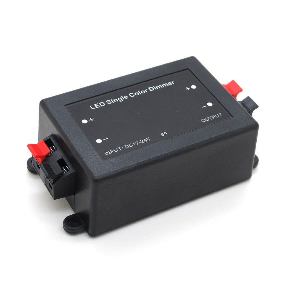 LED Light Dimmer 8A RF 433Mhz Wireless Remote Brightness Controller DC 12V~24V