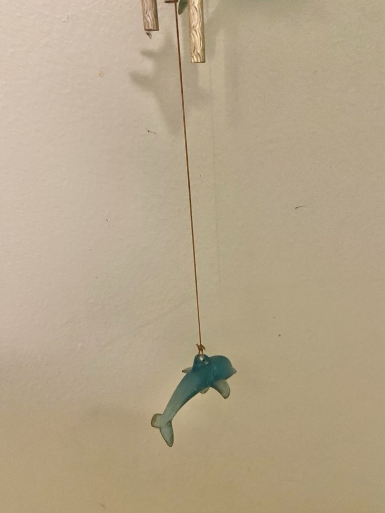 Vintage Acrylic Dolphin Wind Chime