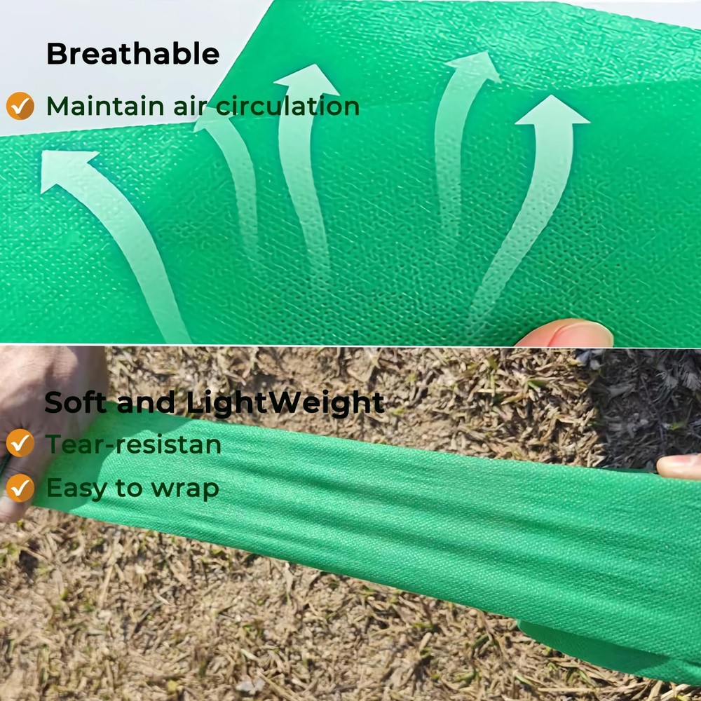 Gylreus Tree Protector Wraps Winter Cold-Proof 2" x 150', Green