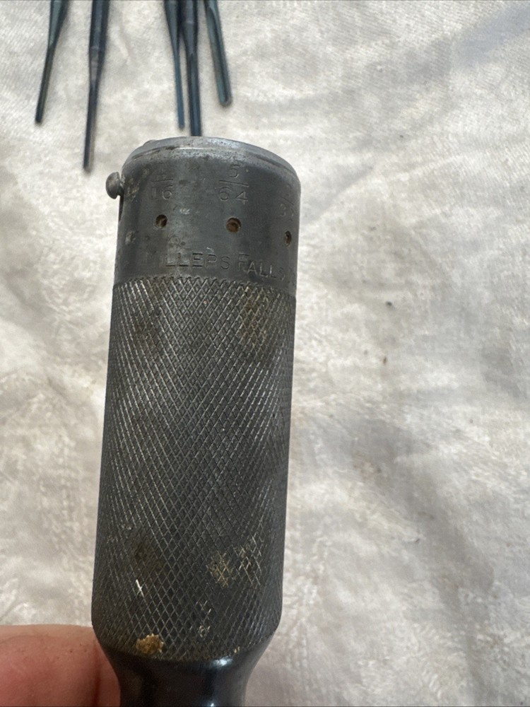 VTG Millers Falls #185A Push Drill W/6 Bits
