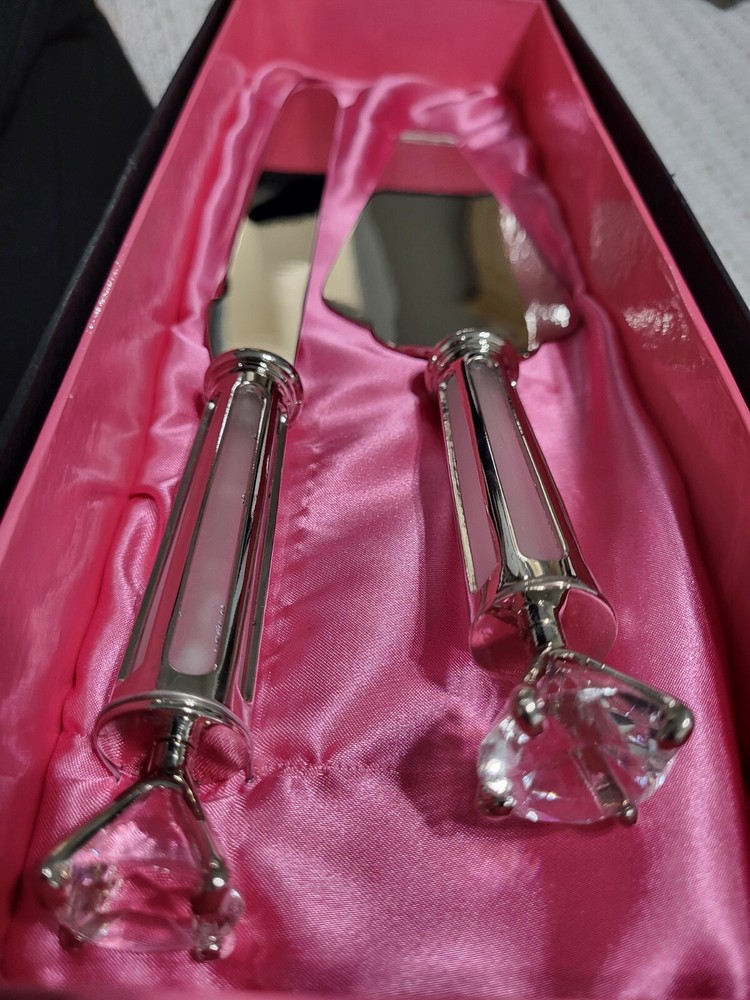 Wedding Anniversary Diamond Cake Knife & Server