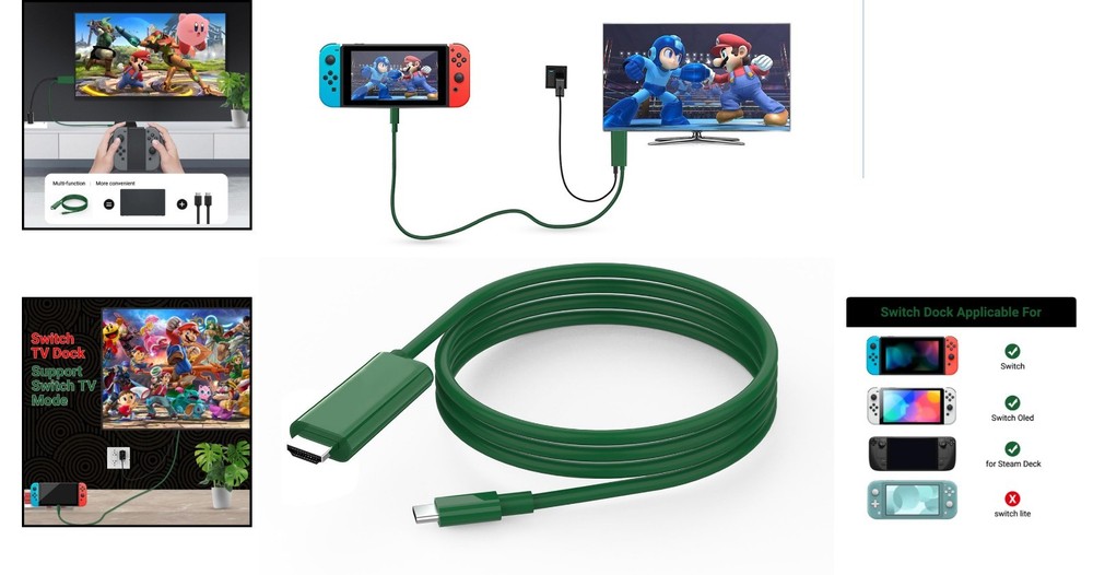 Compact Switch Dock with 100W Charging & Broad Compatibility - Travel-Friendly