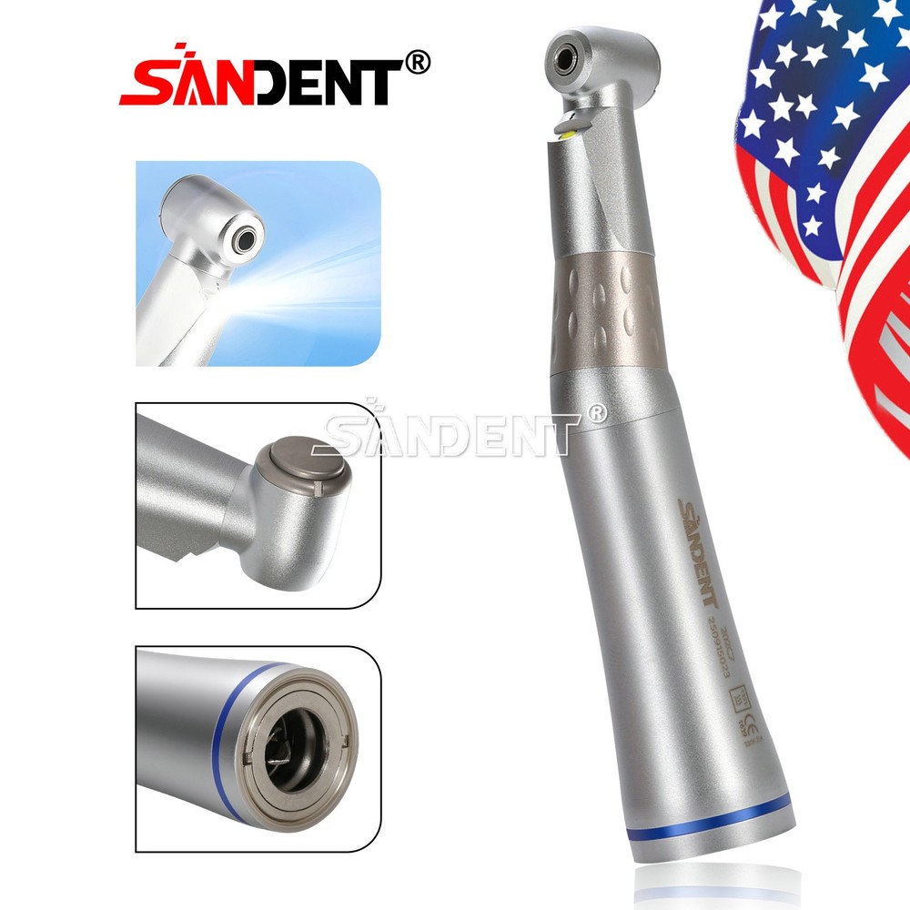 Dental 1:1 Contra Angle E-generator LED Internal Way Low Speed Handpiece E-type